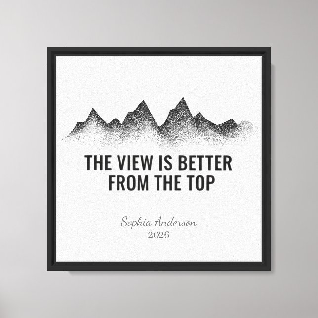 The View Is Better From The Top I Personalized Canvas Print (Front)