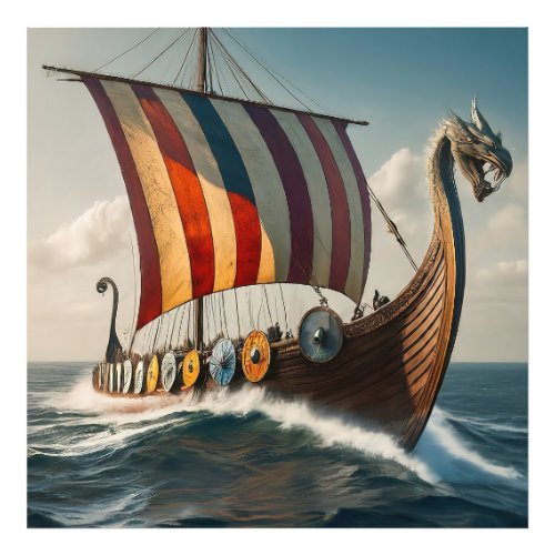 The Viking Long ship Photo Print