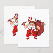 the viking santa claus is holding the candy cane a (Front/Back)