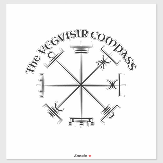 The Viking Vegvisor Compass Sticker (Sheet)