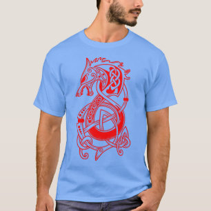 The Viking Wolf Fenrir Red T-Shirt