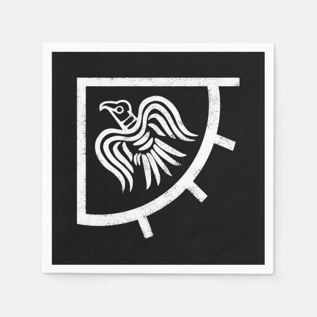 The Vikings Raven Banner Flag Paper Napkins (Front)
