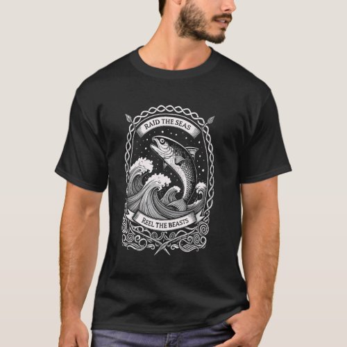 The Vikingu2019s Hunt u2013 Knotwork Fish & Runes 