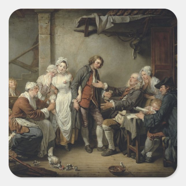 The Village Agreement, 1761 Square Sticker (Front)