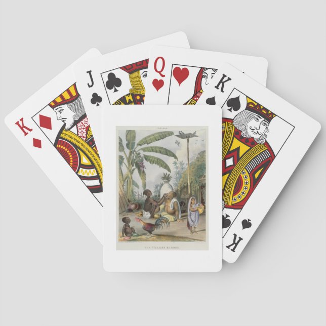 The Village Barber, plate 6 from 'Indians', engrav Poker Cards (Back)