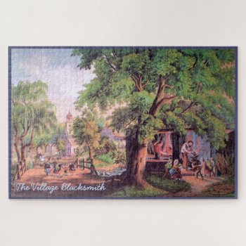 The Village Blacksmith Large Puzzle by vintageamerican at Zazzle