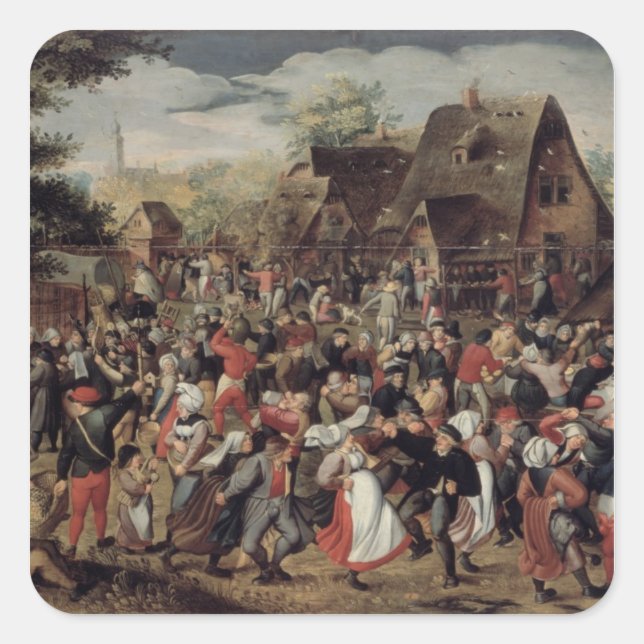 The Village Festival Square Sticker (Front)