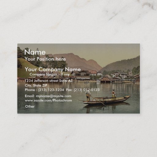 Customizable The village, Konigsee, Upper Bavaria, Germany clas Business Card
