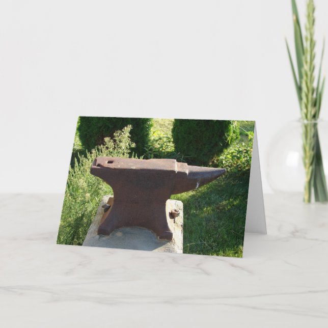 The Village of Pitchin, Iowa Anvil Used by Michael Card (Front)