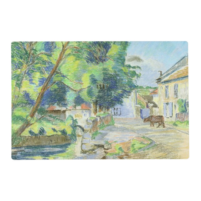 The Village (pastel on paper) Placemat (Front)