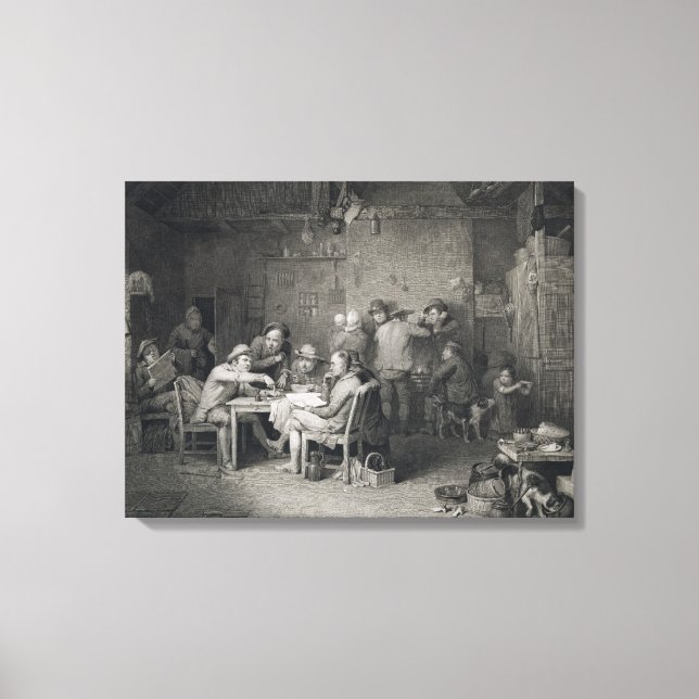 The Village Politicians, engraved by Abraham Raimb Canvas Print (Front)