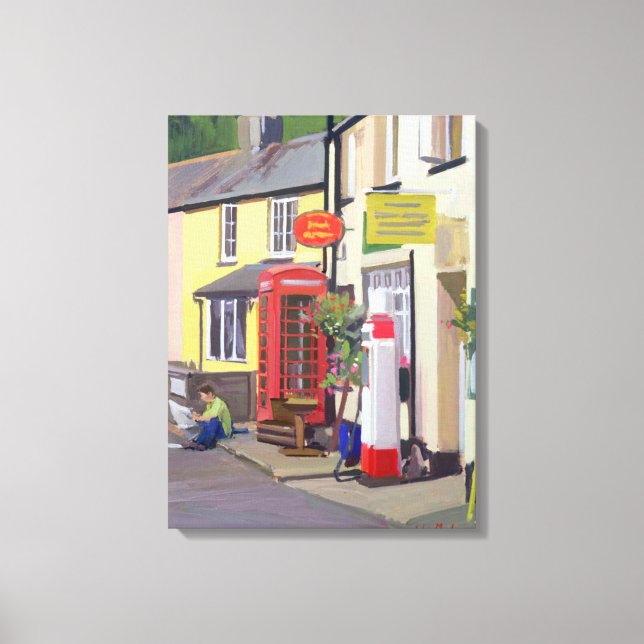 The Village Post Office Withypool Canvas Print (Front)