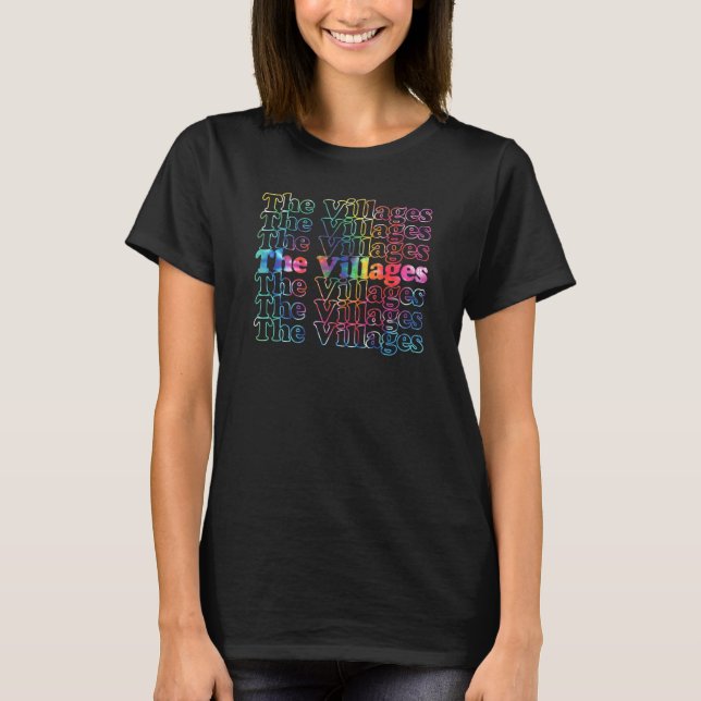 The Villages Cool Vintage Inspired T-Shirt (Front)
