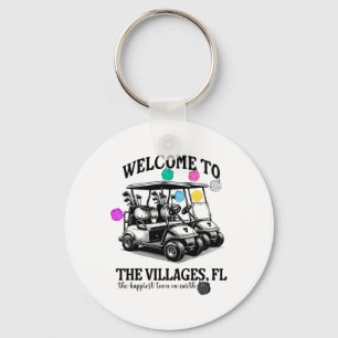 The Villages Florida Fl Retirement Funny Golf Loof Keychain