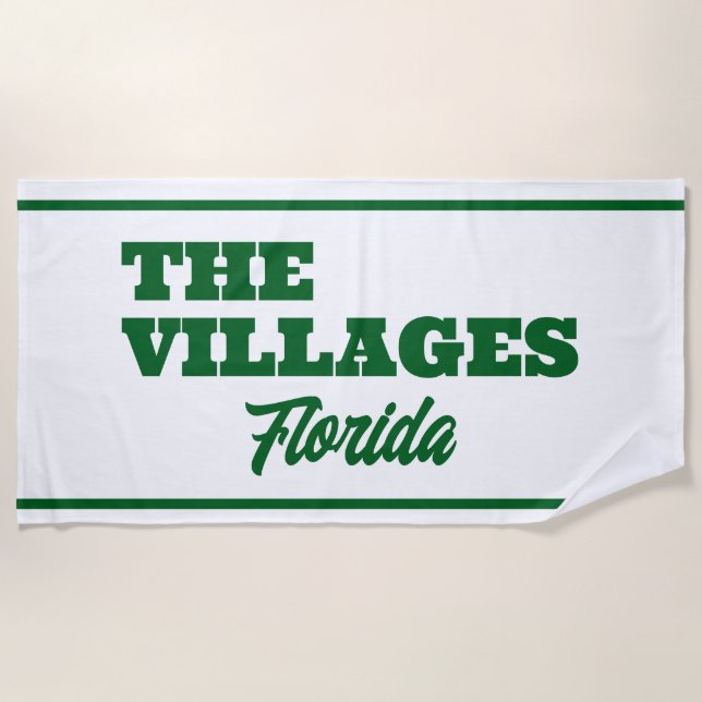 The Villages Florida Pool/Beach Towel (Front)