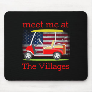 The Villages Florida Retirement American Flag Mouse Pad