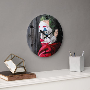 The Villain Painting by Alfred Fox Large Clock