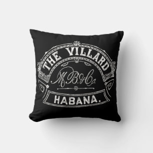 The Villard Cigar Stamp Throw Pillow