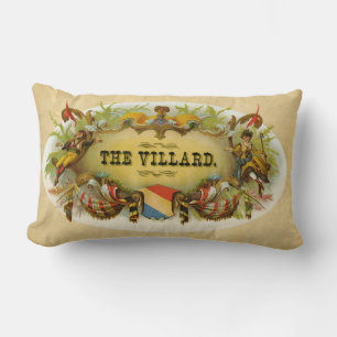 The Villard Habana Vintage Cigar Box Design Lumbar Pillow