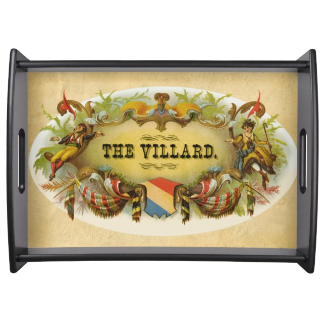 The Villard Habana Vintage Cigar Design Serving Tray (Front)