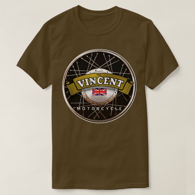 The Vincent Motorcycle T-Shirt (Design Front)