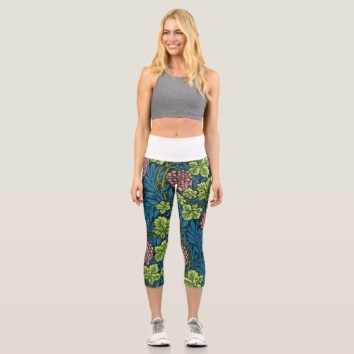 The Vine by William Morris Capri Leggings