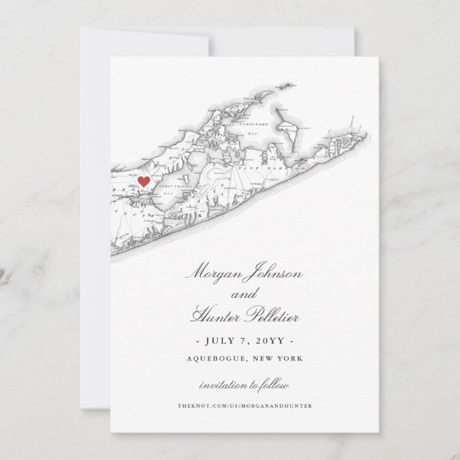The Vineyards at Aquebogue Elegant Wedding Save The Date (Front)