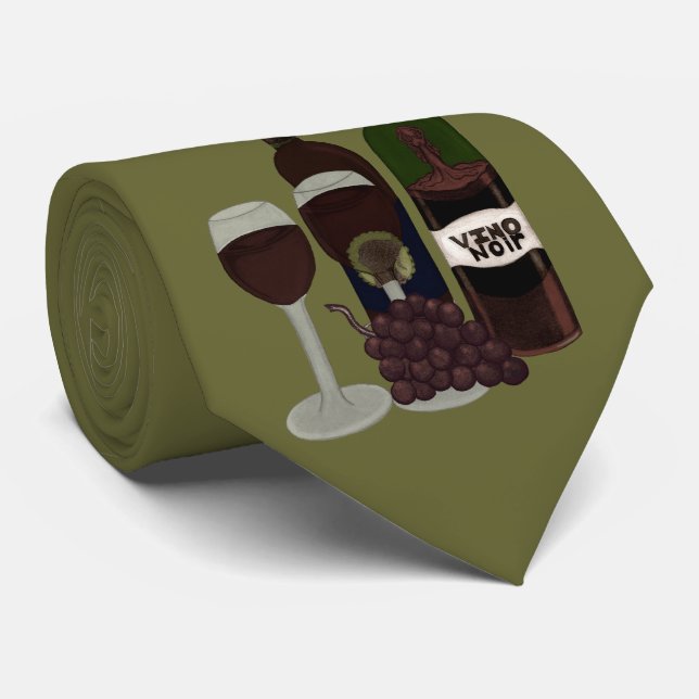 The Vino Vixen - (The Beauty in the Bottle) Neck Tie (Rolled)