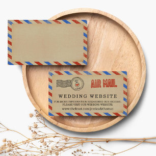 The Vintage Airmail Wedding Collection Enclosure Card