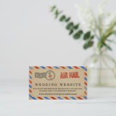 The Vintage Airmail Wedding Collection Enclosure Card (Standing Front)