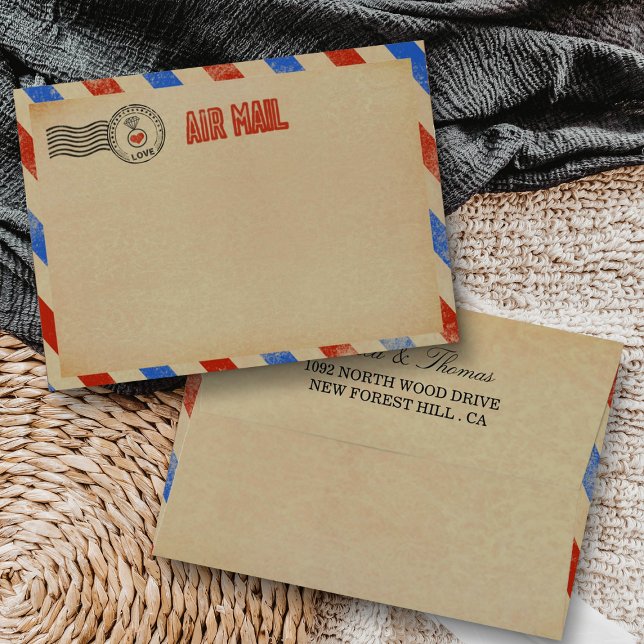 The Vintage Airmail Wedding Collection Envelope (Creator Uploaded)