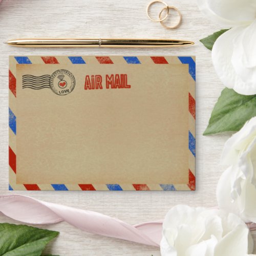 The Vintage Airmail Wedding Collection Envelope