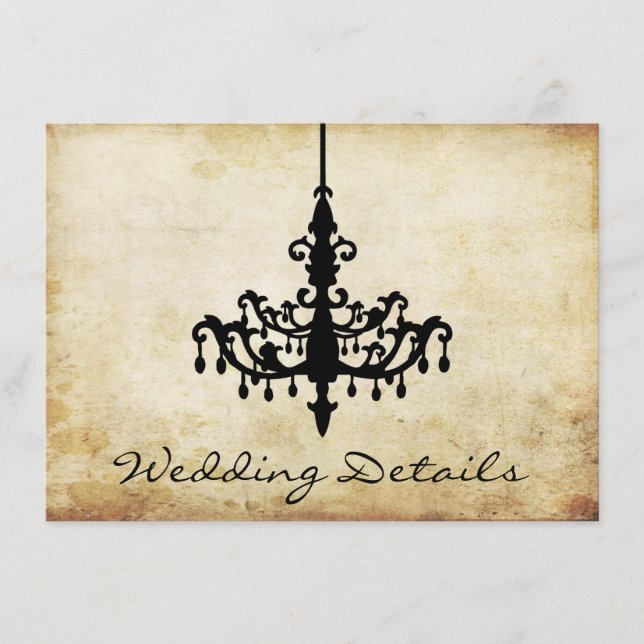 The Vintage Chandelier Wedding Collection Enclosure Card (Front)