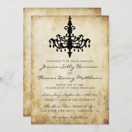 The Vintage Chandelier Wedding Collection Invitation