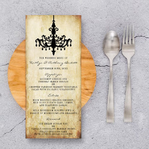 The Vintage Chandelier Wedding Collection Menu