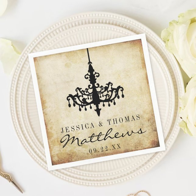 The Vintage Chandelier Wedding Collection Napkins (Creator Uploaded)