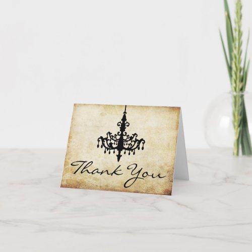 The Vintage Chandelier Wedding Collection Thank You Card