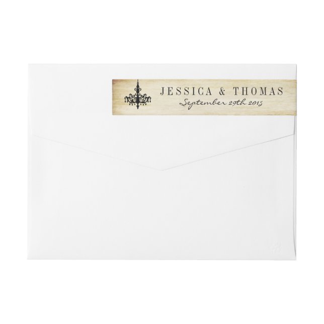 The Vintage Chandelier Wedding Collection Wrap Around Label (Back)