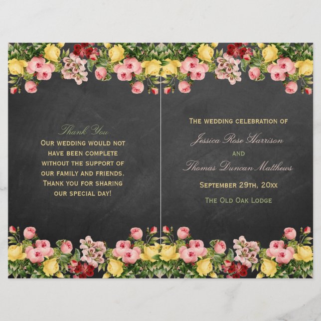 The Vintage Floral Chalkboard Wedding Collection (Front)