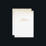 The Vintage Glam Gold Confetti Wedding Collection Advice Card<br><div class="desc">Add a touch of glam to your wedding with these gold confetti advice cards. The simple yet stylish design will allow your guests to write a note of advice for you to keep and read over in years to come. The wording is easy to personalize so these cards can quickly...</div>