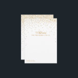 The Vintage Glam Gold Confetti Wedding Collection Advice Card<br><div class="desc">Add a touch of glam to your wedding with these gold confetti advice cards. The simple yet stylish design will allow your guests to write a note of advice for you to keep and read over in years to come. The wording is easy to personalize so these cards can quickly...</div>