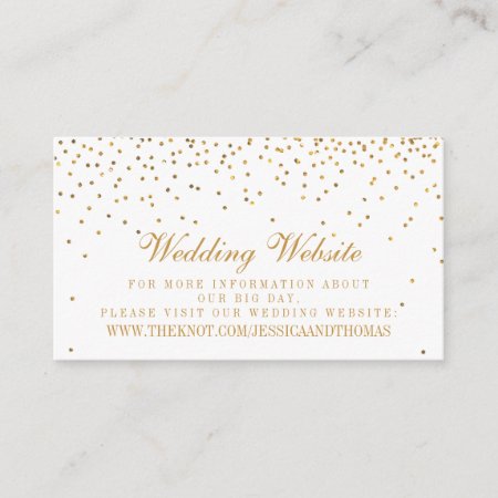 The Vintage Glam Gold Confetti Wedding Collection Enclosure Card