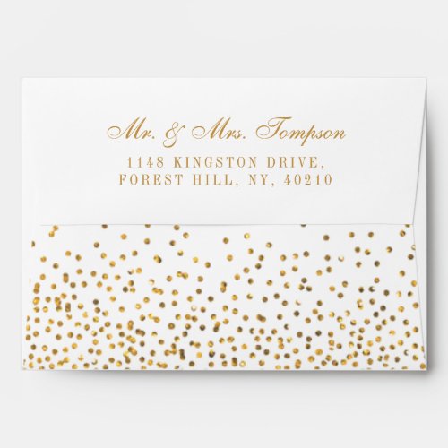 The Vintage Glam Gold Confetti Wedding Collection Envelope