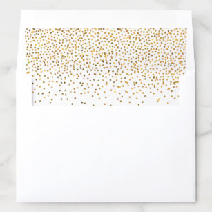 The Vintage Glam Gold Confetti Wedding Collection Envelope Liner