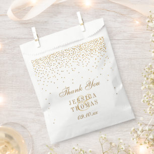 The Vintage Glam Gold Confetti Wedding Collection Favor Bag