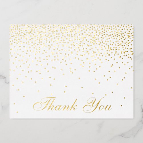 The Vintage Glam Gold Confetti Wedding Collection Foil Invitation Postcard