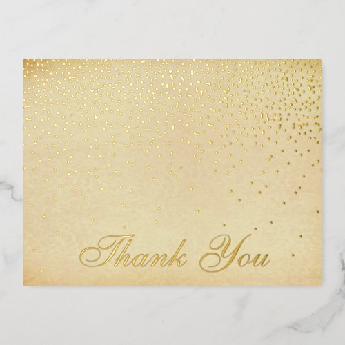 The Vintage Glam Gold Confetti Wedding Collection Foil Invitation Postcard
