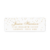 The Vintage Glam Gold Confetti Wedding Collection Label (Front)