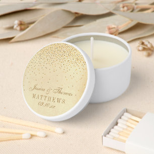 The Vintage Glam Gold Confetti Wedding Collection Mini Candle Favors