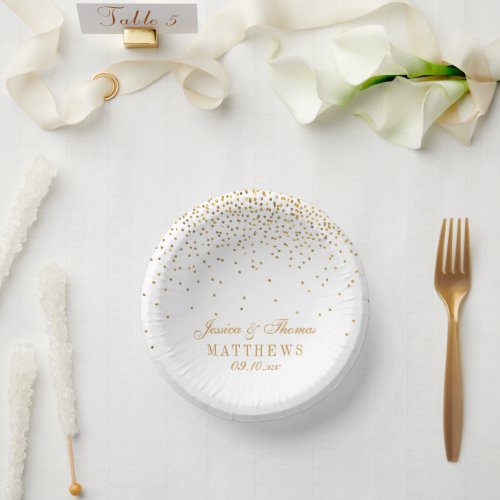 The Vintage Glam Gold Confetti Wedding Collection Paper Bowls